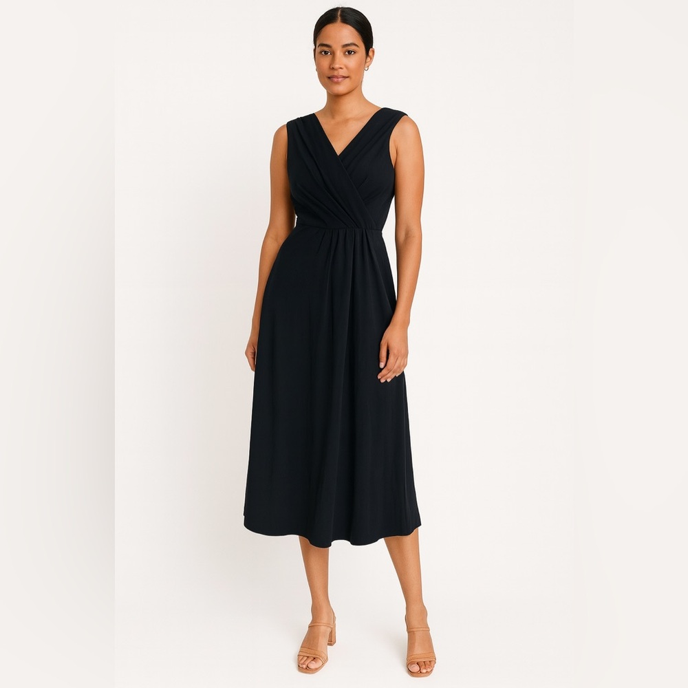 ASOS Black Maxi Wrap Top Dress size 12